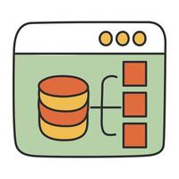 Creative design icon of web data storage vector