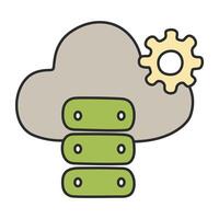 Modern design icon of cloud data setting vector