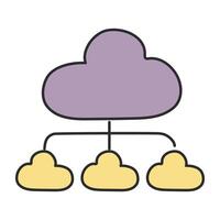 An icon design of cloud network vector