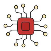 A trendy design icon of chip vector