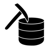 A beautiful design icon of data mining vector