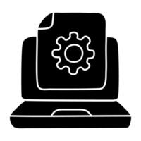 A trendy design icon of file setting vector
