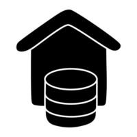 Modern design icon of data warehouse vector