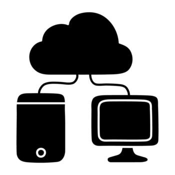 An icon design of cloud computing vector