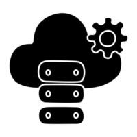 Modern design icon of cloud data setting vector
