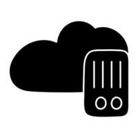 Premium design icon of cloud server vector