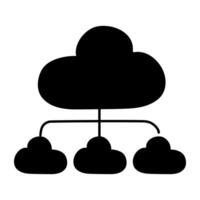 An icon design of cloud network vector
