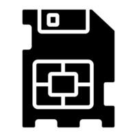 A creative design icon of mobile sim vector