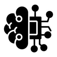 Modern design icon of artificial brain vector
