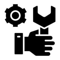 Editable design icon of maintenance tools vector