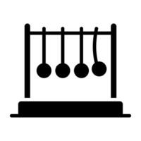 An editable design icon of newton's cradle vector