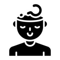 A solid design icon of confused person vector