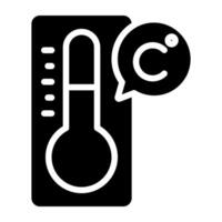 An editable design icon of digital thermometer vector