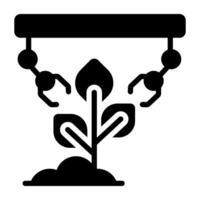 Editable design icon of smart farming vector