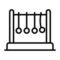 An editable design icon of newton's cradle vector
