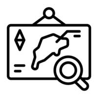 Modern design icon of search map vector