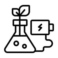 An editable design icon of chemical flask vector