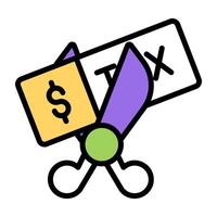 An icon design of deduction vector