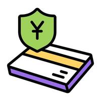 A trendy design icon of secure payment vector