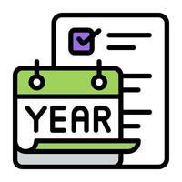 Modern design icon of calendar vector