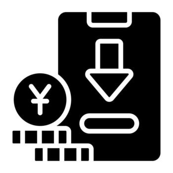 Perfecto diseño icono de dinero disminución vector