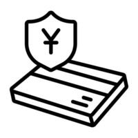 A trendy design icon of secure payment vector