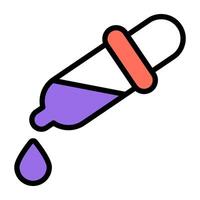 A unique design icon of dropper vector