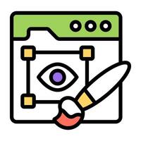 Premium download icon of web monitoring vector