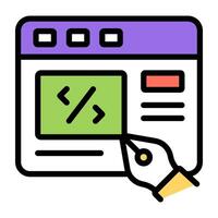 Unique design icon of web coding vector