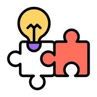 An icon design of problem solving vector