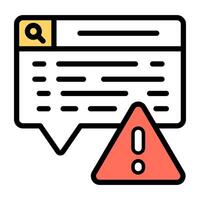 A unique design icon of chat error vector
