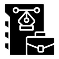 Pen with nodes, bezier tool icon vector
