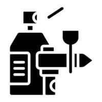 Conceptual solid design icon of spray paint vector