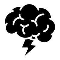An icon design of brain power vector