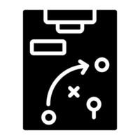 A solid design icon of stratagem vector