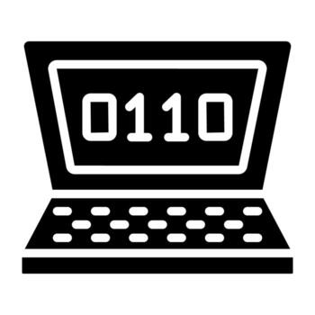 editable diseño icono de binario datos vector