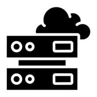 A unique design icon of cloud server vector