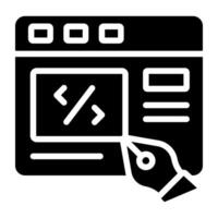 Unique design icon of web coding vector