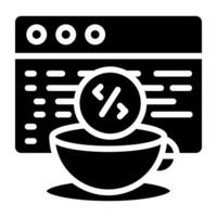 Unique design icon of web coding vector
