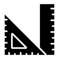 Rectangular scale with ruler, icon of stationery vector