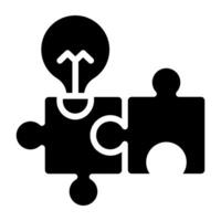 An icon design of problem solving vector