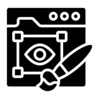 Premium download icon of web monitoring vector