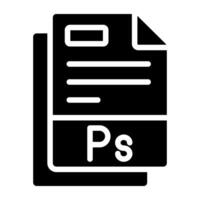 Trendy design icon of ps file vector