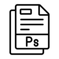 Trendy design icon of ps file vector