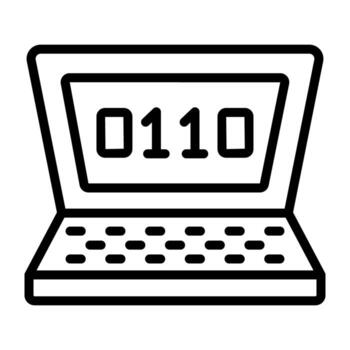 editable diseño icono de binario datos vector