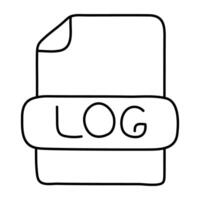 A trendy design icon of log file vector