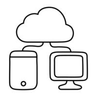 An icon design of cloud computing vector