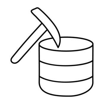 un hermosa diseño icono de datos minería vector