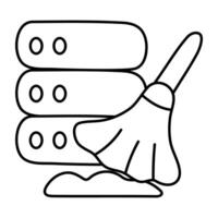 Perfect design icon of data cleaning vector