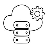 Modern design icon of cloud data setting vector